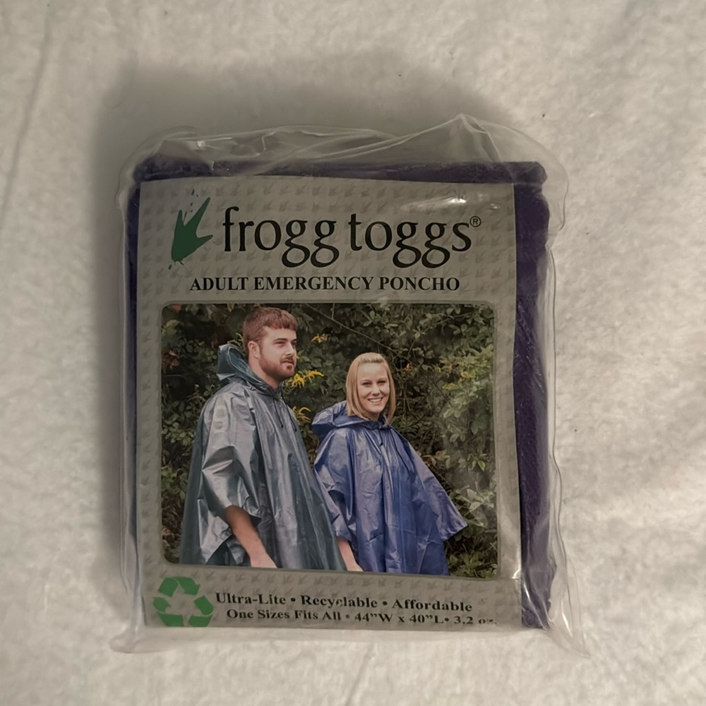 Purple adult poncho
